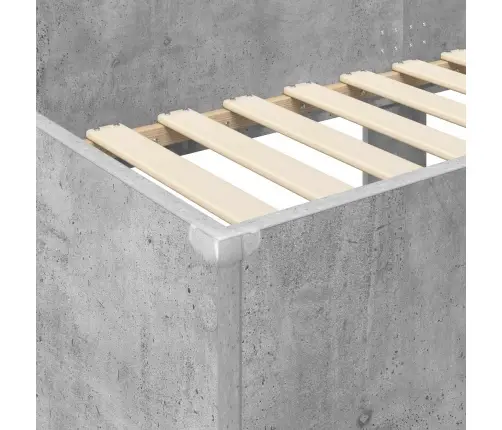 Divguļamā Gulta Bērniem Ar Matraci Betona Pelēks 100 X 200 Cm Vidaxl