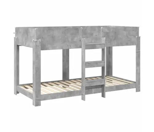 Divguļamā Gulta Bērniem Ar Matraci Betona Pelēks 100 X 200 Cm Vidaxl