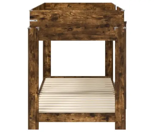 Divguļamā Gulta Bērniem Ar Matraci Dūmaka Ozols 100 X 200 Cm Vidaxl