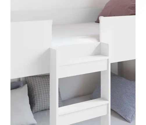 Divguļamā Gulta Bērniem Balts 90 X 200 Cm Inženierijas Koks Vidaxl