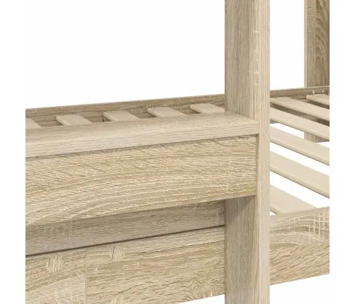 Divguļamā Gulta Bērniem Ar Matraci Sonoma Ozols 90 X 200 Cm Vidaxl