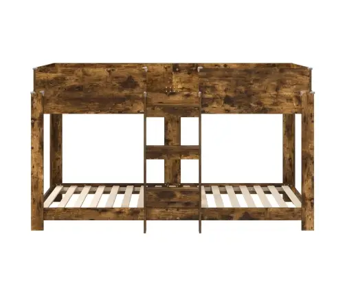 Divguļamā Gulta Bērniem Ar Matraci Dūmaka Ozols 90 X 200 Cm Vidaxl