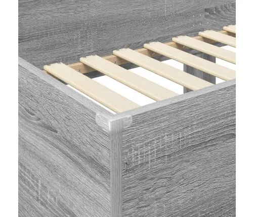 Divguļamā Gulta Bērniem Ar Matraci Pelēks Sonoma 90 X 200 Cm Vidaxl