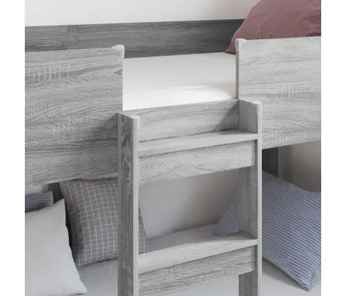 Divguļamā Gulta Bērniem Ar Matraci Pelēks Sonoma 90 X 200 Cm Vidaxl