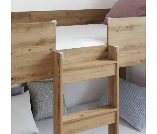 Divguļamā Gulta Bērniem Ar Matraci Artisānā Ozols 90 X 200 Cm Vidaxl