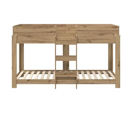 Divguļamā Gulta Bērniem Ar Matraci Artisānā Ozols 90 X 200 Cm Vidaxl