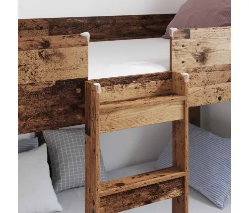 Divguļamā Gulta Bērniem Ar Matraci Vecs Koks 100 X 190 Cm Vidaxl