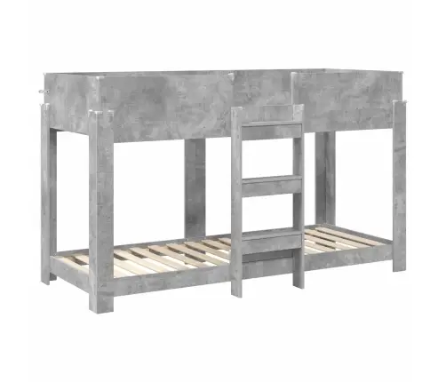 Divguļamā Gulta Bērniem Ar Matraci Betona Pelēks 80 X 190 Cm Vidaxl