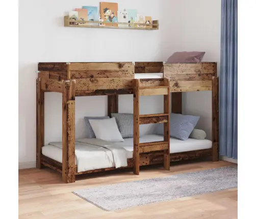 Divguļamā Gulta Bērniem Vecs Koks 80 X 190 Cm Inženierijas Koks Vidaxl