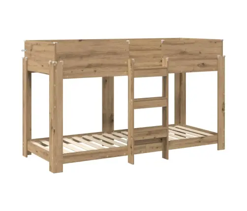 Divguļamā Gulta Bērniem Ar Matraci Artisānā Ozols 80 X 190 Cm Vidaxl