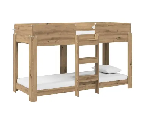 Divguļamā Gulta Bērniem Ar Matraci Artisānā Ozols 80 X 190 Cm Vidaxl