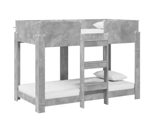 Divguļamā Gulta Bērniem Ar Matraci Betona Pelēks 90 X 160 Cm Vidaxl