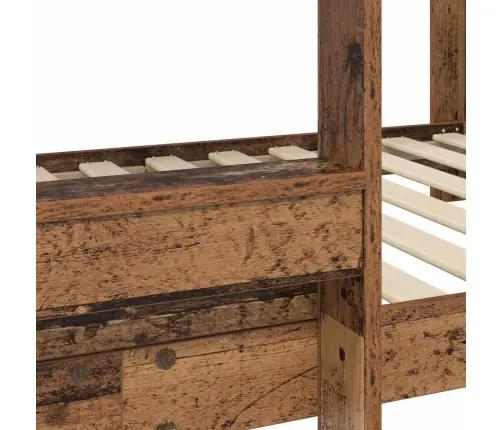 Divguļamā Gulta Bērniem Vecs Koks 90 X 160 Cm Inženierijas Koks Vidaxl