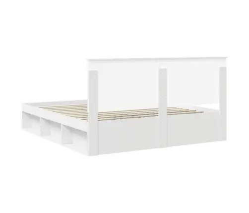 Gultas Rāmis Balts 180 X 200 Cm Ciets Priedes Koks Vidaxl