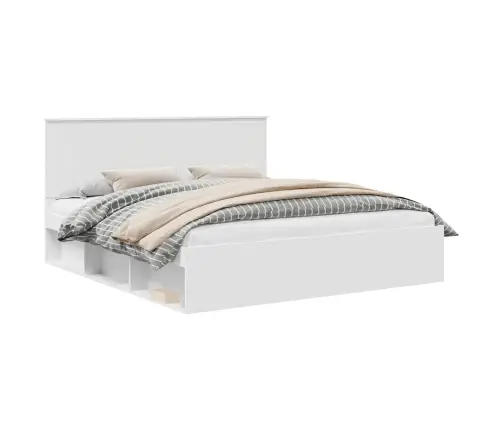 Gultas Rāmis Balts 180 X 200 Cm Ciets Priedes Koks Vidaxl