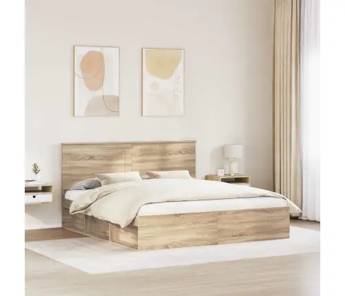 Gultas Rāmis Sonoma 180 X 200 Cm Ciets Priedes Koks Vidaxl