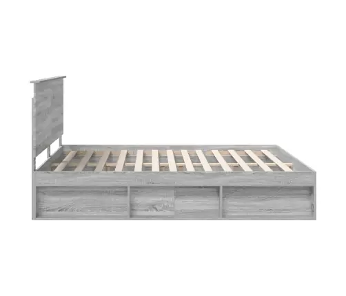 Lovos Rėmas Pilkas Sonoma 180 X 200 Cm Kietos Pušies Mediena