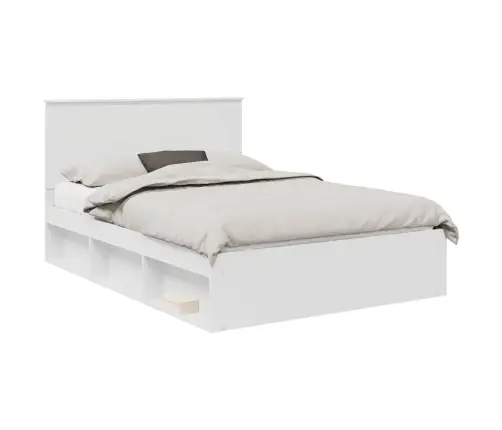 Lovos Rėmas Balta 140 X 190 Cm Kietos Pušies Mediena