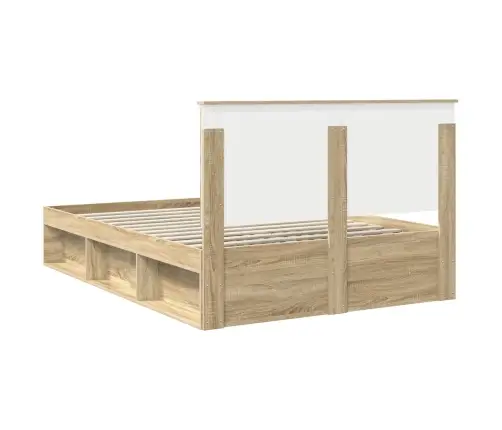 Gultas Rāmis Sonoma 140 X 190 Cm Ciets Priedes Koks Vidaxl