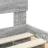 Gultas Rāmis Pelēks Sonoma 140 X 190 Cm Ciets Priedes Koks Vidaxl
