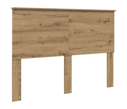 Gultas Rāmis Mākslīgā Ozola 140 X 190 Cm Ciets Priedes Koks Vidaxl