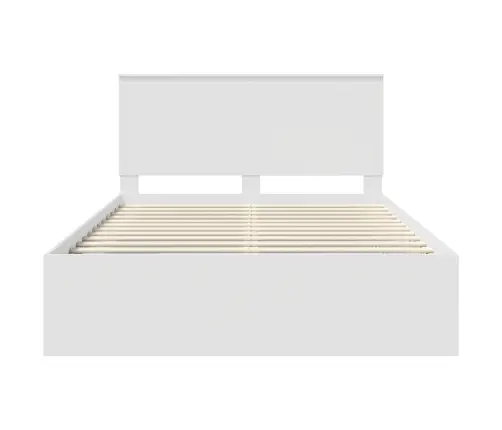 Gultas Rāmis Balts 140 X 200 Cm Ciets Priedes Koks Vidaxl