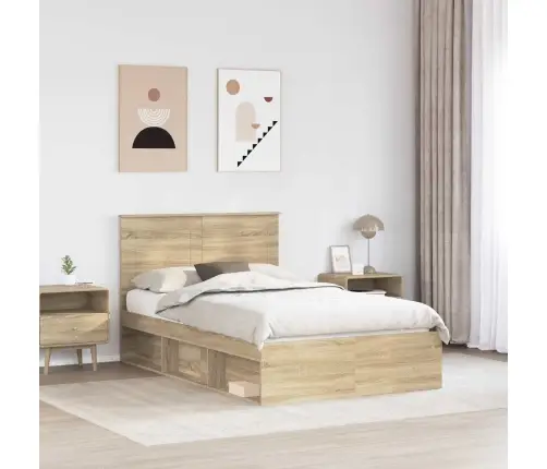 Lovos Rėmas Sonoma Ąžuolas 135 X 190 Cm Kietos Pušies Mediena