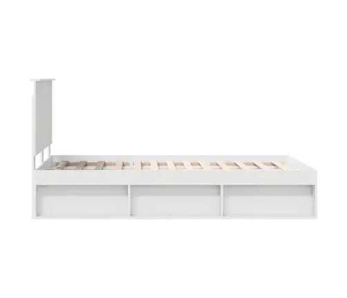 Gultas Rāmis Balts 120 X 190 Cm Ciets Priedes Koks Vidaxl