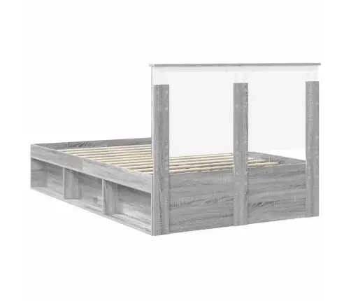 Lovos Rėmas Pilkas Sonoma 120 X 190 Cm Kietos Pušies Mediena