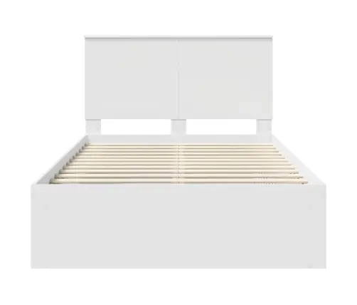 Gultas Rāmis Balts 120 X 200 Cm Ciets Priedes Koks Vidaxl