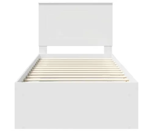 Lovos Rėmas Balta 100 X 200 Cm Kietos Pušies Mediena