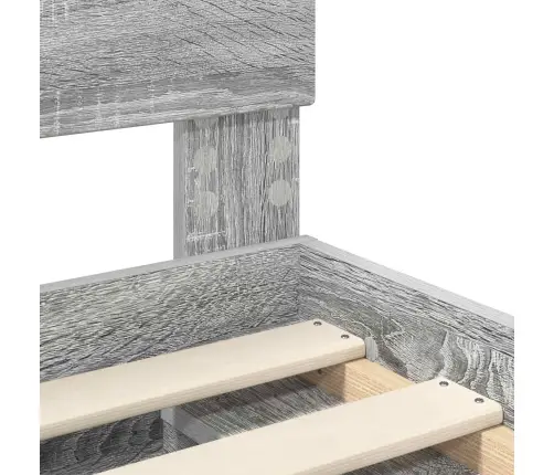 Gultas Rāmis Pelēks Sonoma 100 X 200 Cm Ciets Priedes Koks Vidaxl
