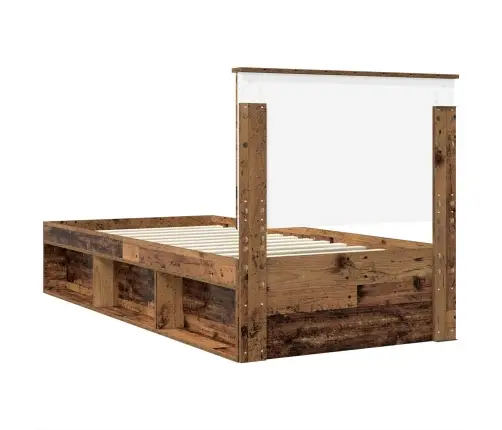 Gultas Rāmis Vecs Koks 100 X 200 Cm Ciets Priedes Koks Vidaxl