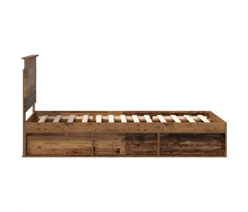 Gultas Rāmis Vecs Koks 100 X 200 Cm Ciets Priedes Koks Vidaxl