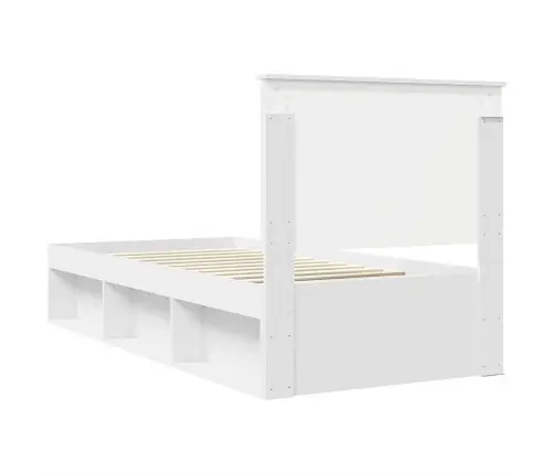 Lovos Rėmas Balta 90 X 200 Cm Kietos Pušies Mediena