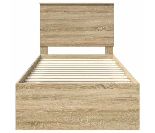 Gultas Rāmis Sonoma Ozols 90 X 200 Cm Ciets Priedes Koks Vidaxl