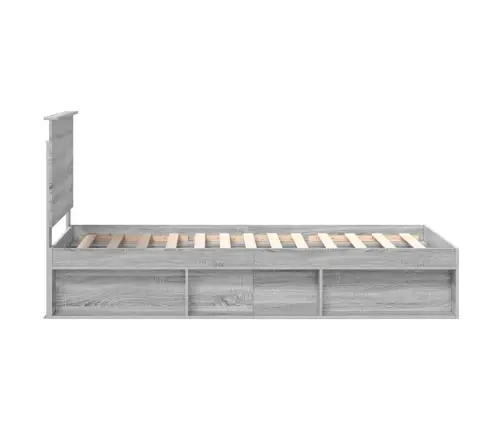 Lovos Rėmas Pilkas Sonoma 90 X 200 Cm Kietos Pušies Mediena