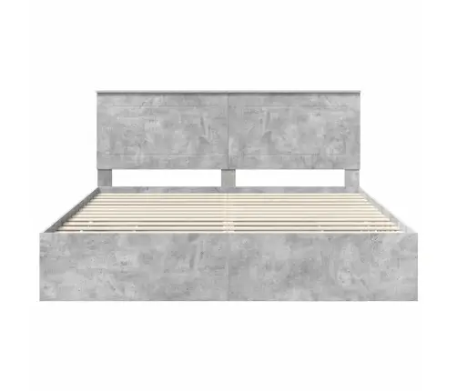 Lovos Rėmas Betono Pilka 200 X 200 Cm Inžinerinė Mediena