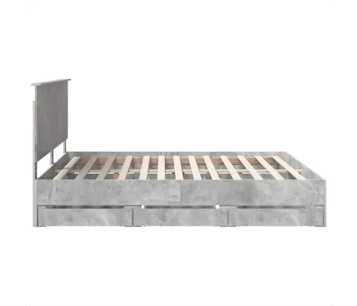 Lovos Rėmas Betono Pilka 200 X 200 Cm Inžinerinė Mediena