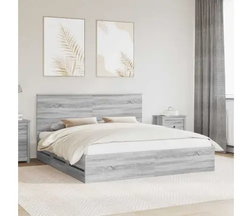 Voodi Raam Sahtliga Peaga Hall Sonoma 200 X 200 Cm Inseneripuit