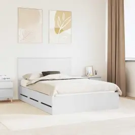 Gultas Rāmis Ar Atvilktni Balts 160 X 200 Cm Inženieru Koks Vidaxl Gultas Rāmis Ar Atvilktni Balts 160 X 200 Cm Inženieru Koks Vidaxl