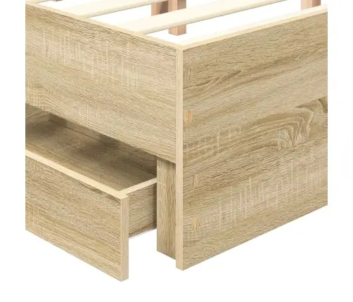 Voodi Raam Sahtliga Peaga Sonoma Tamm 160 X 200 Cm Inseneripuit