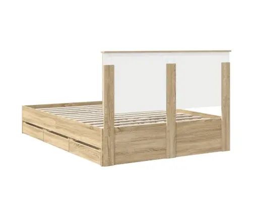 Voodi Raam Sahtliga Peaga Sonoma Tamm 160 X 200 Cm Inseneripuit