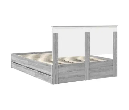 Lovos Rėmas Pilkas Sonoma 160 X 200 Cm Inžinerinė Mediena