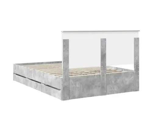 Lovos Rėmas Betono Pilka 150 X 200 Cm Inžinerinė Mediena