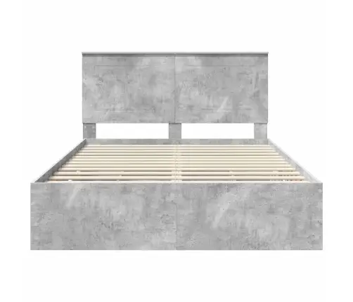 Lovos Rėmas Betono Pilka 140 X 190 Cm Inžinerinė Mediena