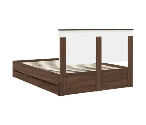 Lovos Rėmas Rudas Ąžuolas 140 X 190 Cm Inžinerinė Mediena