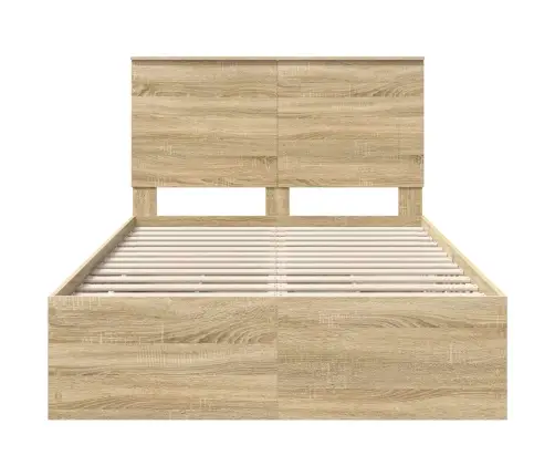 Voodi Raam Sahtliga Peaga Sonoma Tamm 120 X 200 Cm Inseneripuit