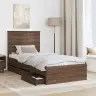 Gultas Rāmis Brūns Ozols 100 X 200 Cm Inženieru Koks Vidaxl