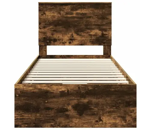 Voodi Raam Sahtliga Suitsetatud Tamm 90 X 190 Cm Inseneripuit